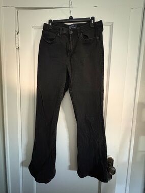 GAP Black Flare Jeans Wide Leg High-Rise